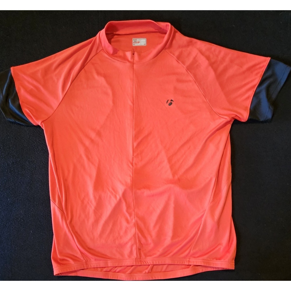 Bontrager Cycling Jersey Mens XXL Red 1/2 Zip Short Sleeve
